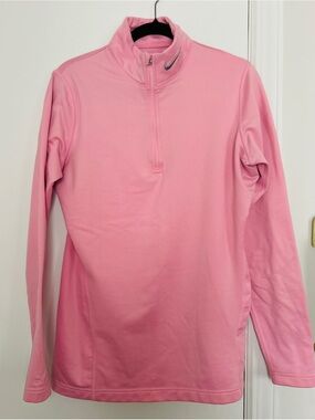 Nike Dri Fit Pink Women's XL Quarter-Zip Active Pullover